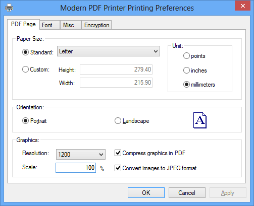 Modern PDF Printer software