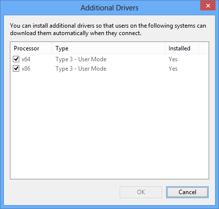 Additional driver for x86 and x64